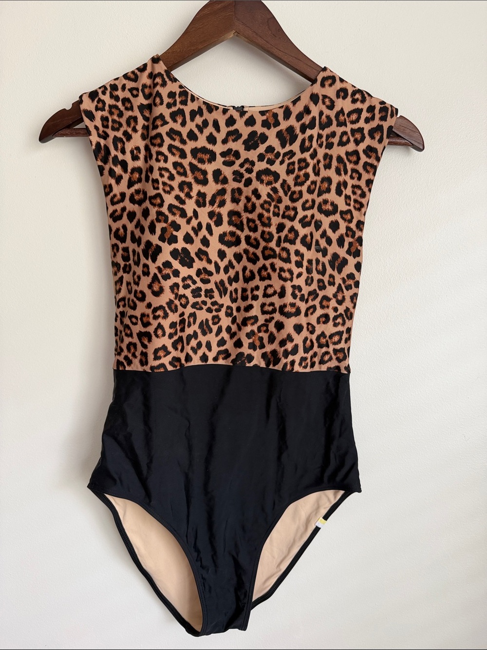 summersalt Leopard Print and Black High Neck One-Piece Swimsuit